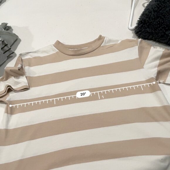 Men's T-shirt, Stripes Brown, size M - Picture 5 of 9